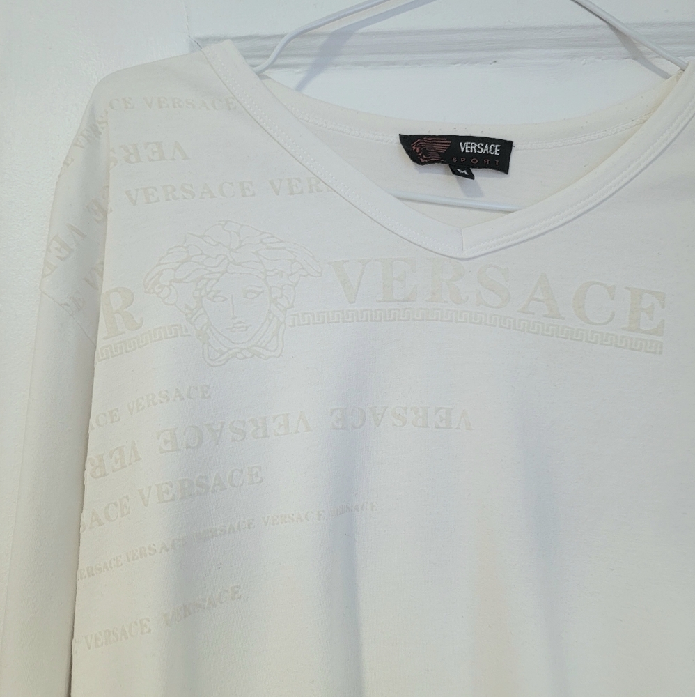 Versace Sport White V-Neck Top